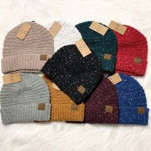 C.C Confetti Boucle Knit Beanies for Adults, Winter Hats, Premium Hats, Warm Hat